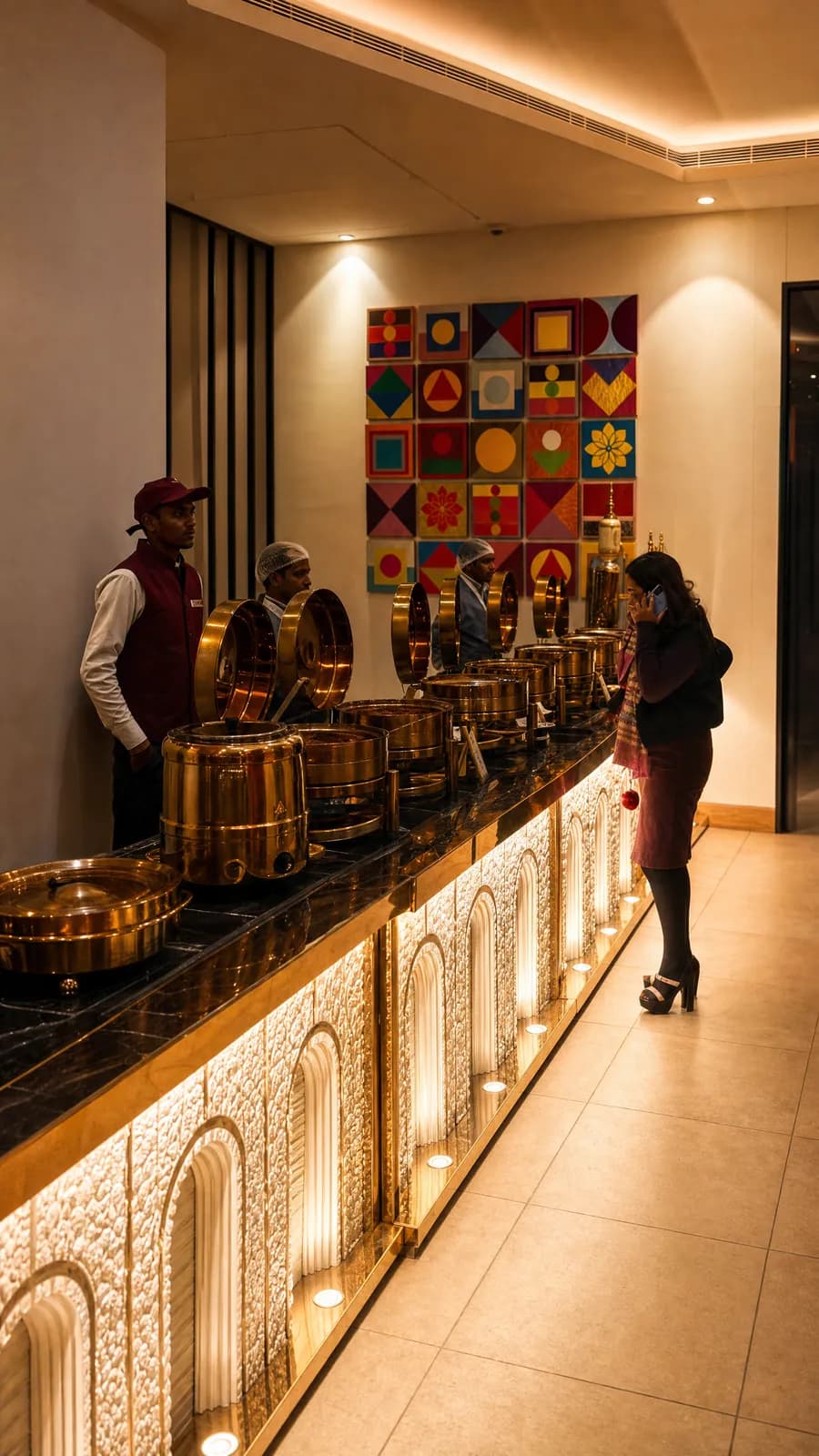Mughal gold buffet styling