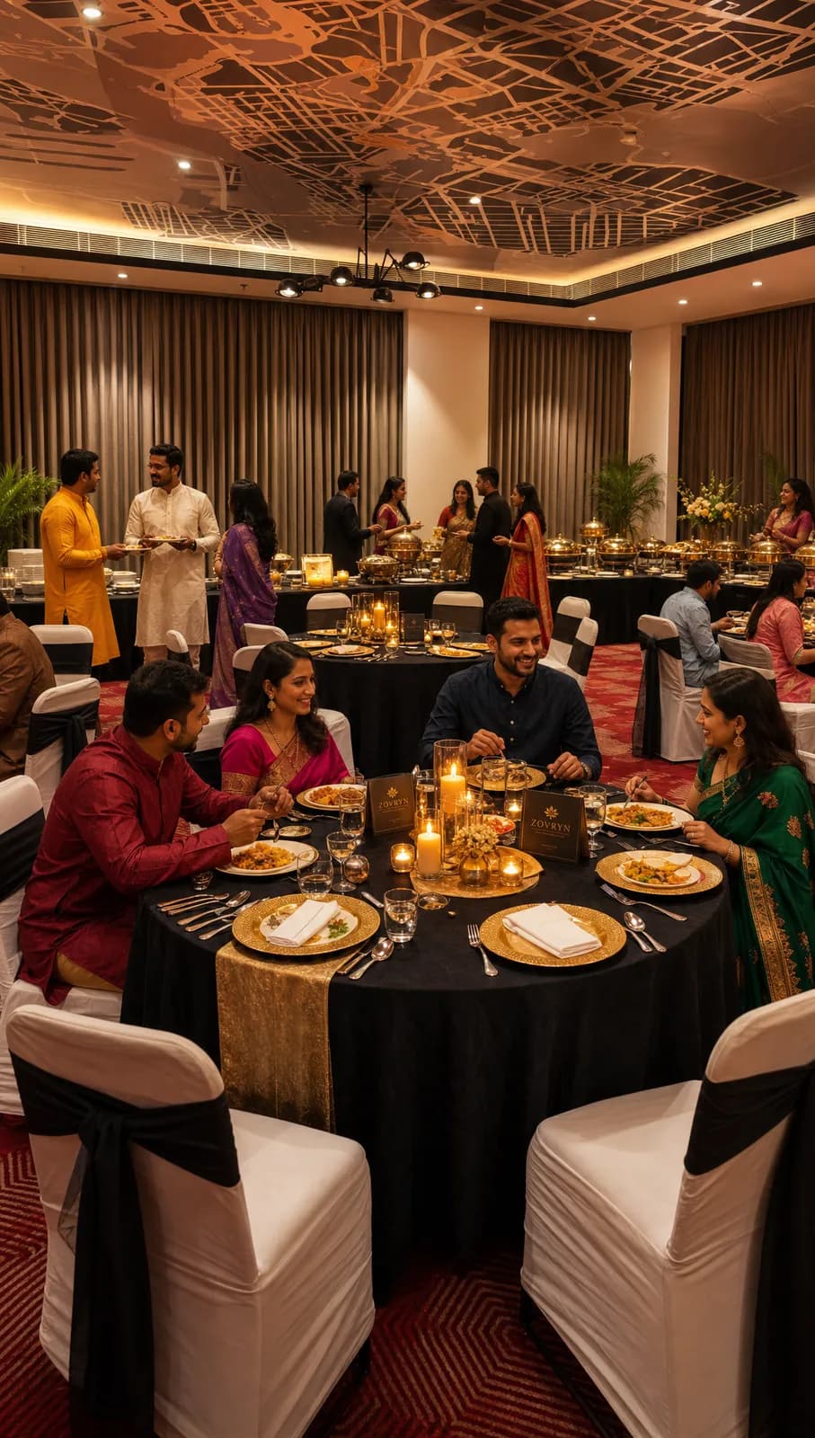 Grand banquet hall setup