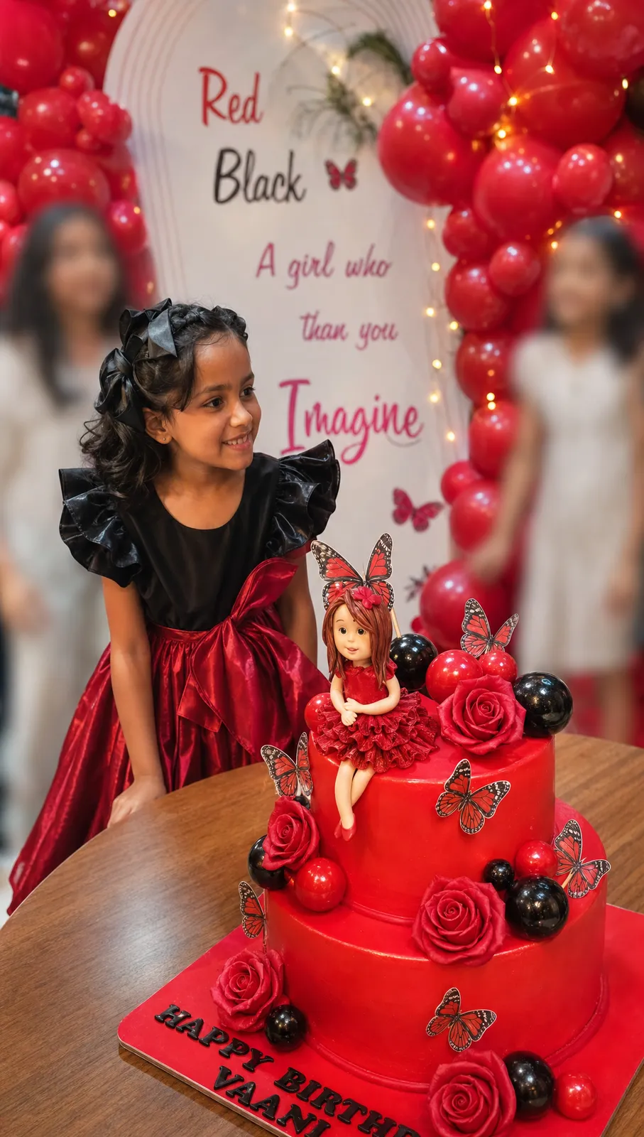 Birthday celebration cake table