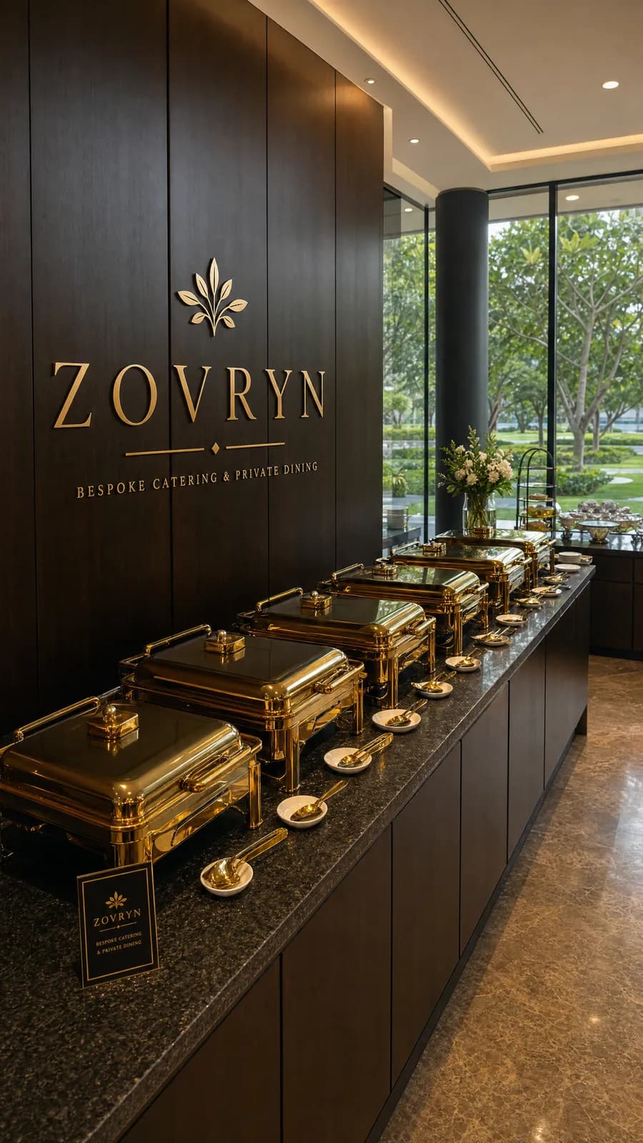 Elegant indoor buffet