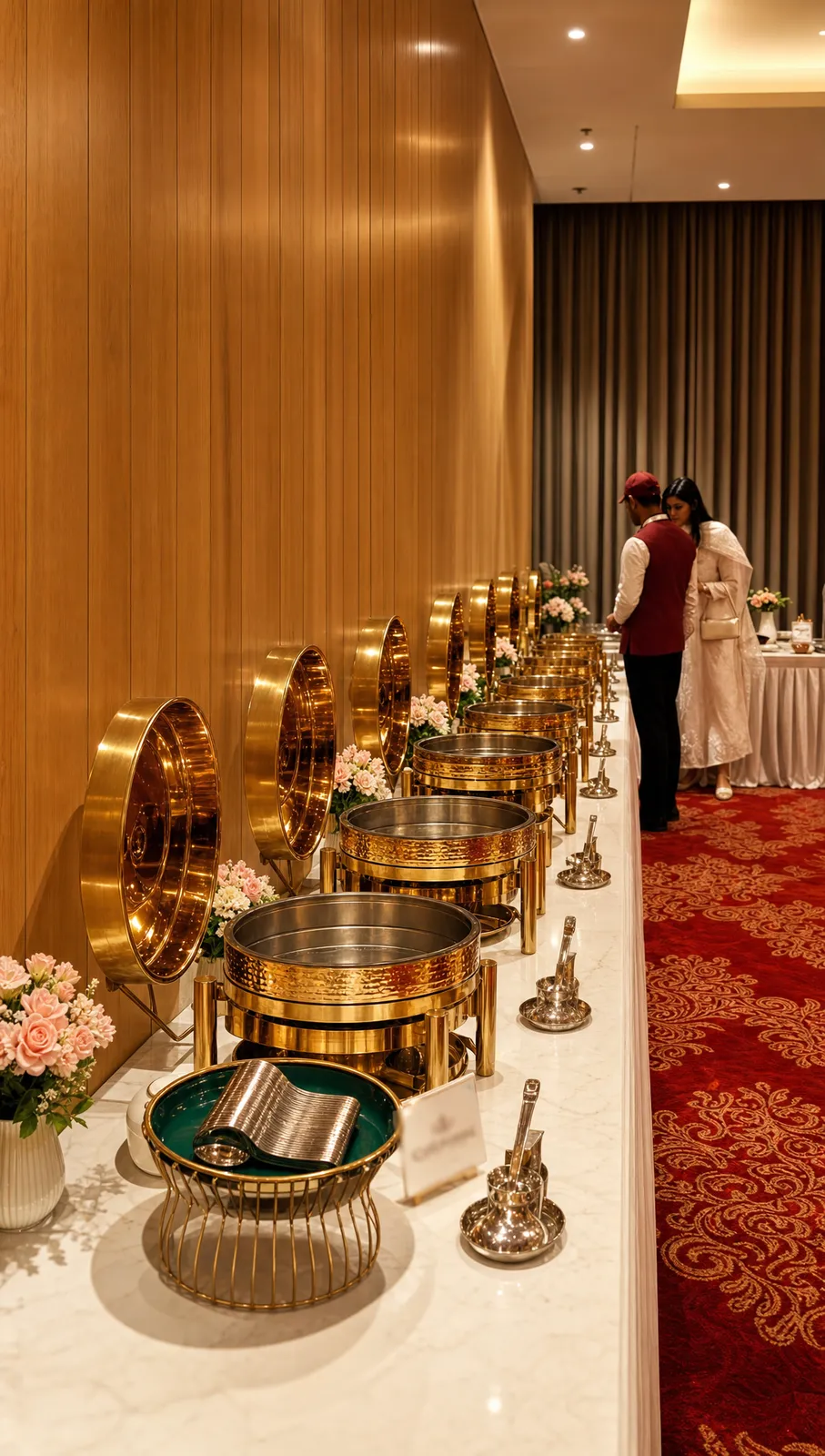 Hotel ballroom buffet