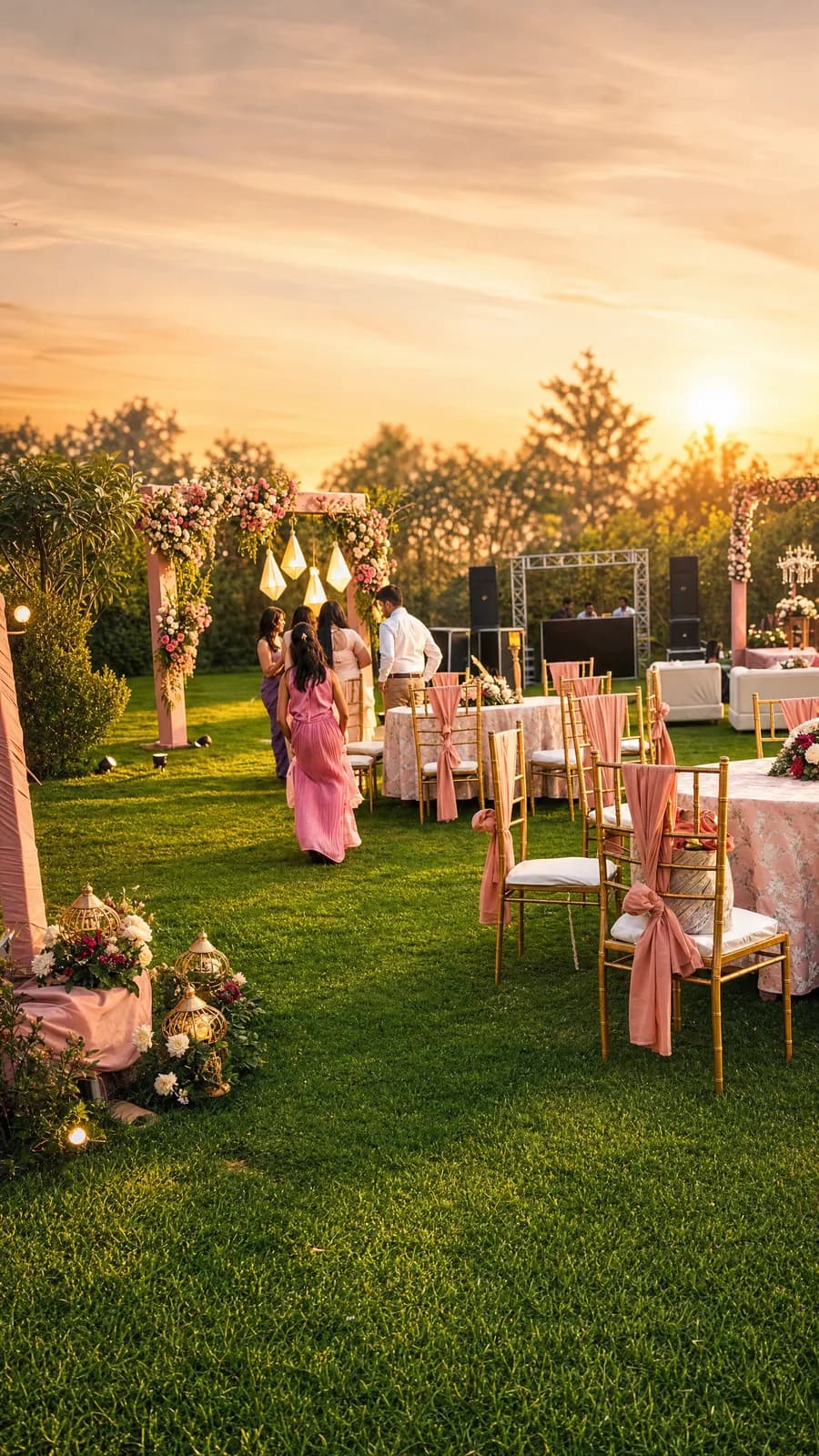 ZOVRYN destination wedding venue at golden hour